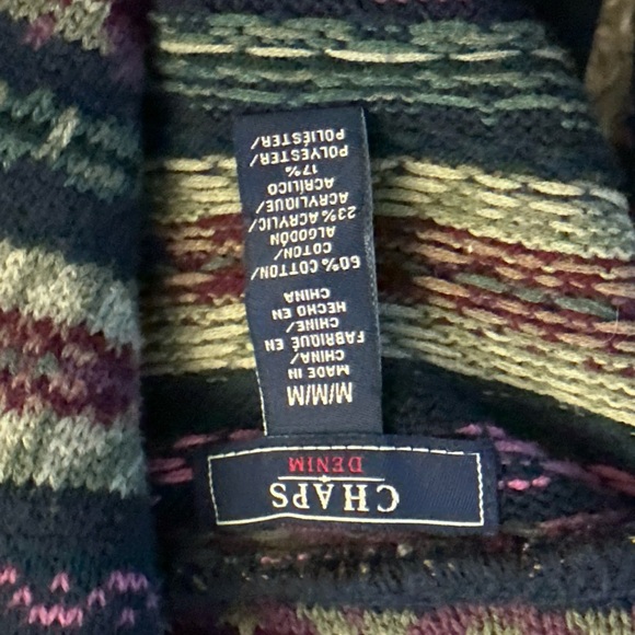 Chaps‎ Multicolor Knit Vest button front size M library ready - Picture 6 of 6